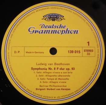 LP Ludwig van Beethoven: Symphonie Nr. 8 / Ouvertüren: »Fidelio« · »Leonore III« · »Coriolan«