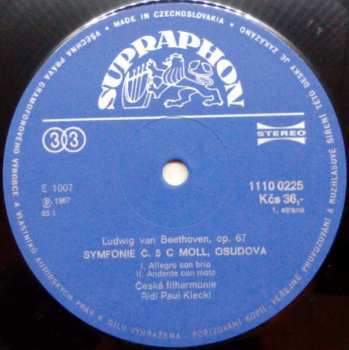 LP The Czech Philharmonic Orchestra: 5·Symfonie C Moll Osudová