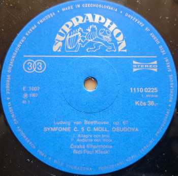 LP The Czech Philharmonic Orchestra: 5·Symfonie C Moll Osudová