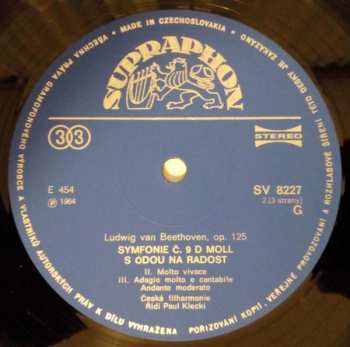 2LP The Czech Philharmonic Orchestra: Symfonie Č. 9 D-Moll S Ódou Na Radost, Op. 125 (text F. Schiller) / Coriolanus / Egmont
