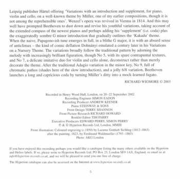 CD Ludwig van Beethoven: The Complete Music For Piano Trio, Vol. 2 • Piano Trio In B Flat, Opus 97 ‘Archduke’; Allegretto In E Flat, Hess 48; Kakadu Variations, Opus 121a