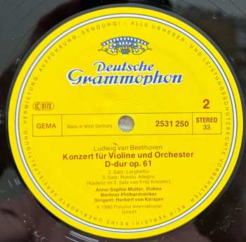 LP Ludwig van Beethoven: Violinkonzert = Violin Concerto