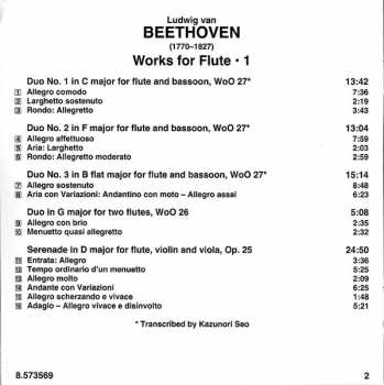 CD Ludwig van Beethoven: Works For Flute 1