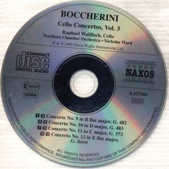 CD Luigi Boccherini: Cello Concertos, Vol. 3 Nos. 9-12