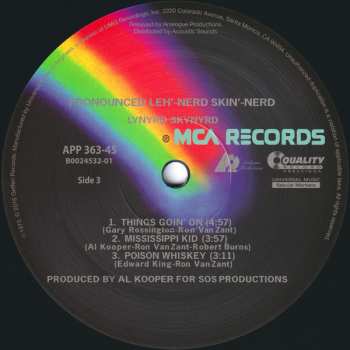 2LP Lynyrd Skynyrd: (pronounced'lĕh-'nérd'skin-'nérd) LTD