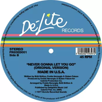 Made In USA: Never Gonna Let You Go