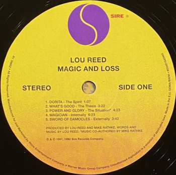 2LP Lou Reed: Magic And Loss LTD