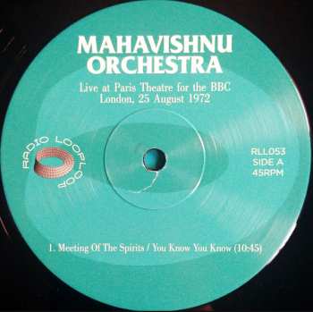LP Mahavishnu Orchestra: Live At Paris Theatre For The BBC, London, 25 August 1972