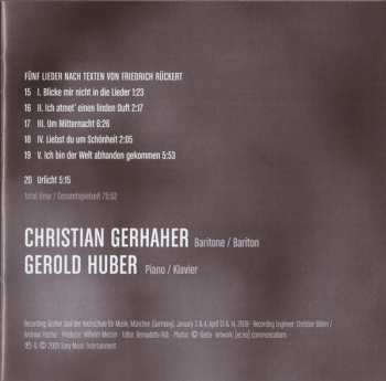 CD Gustav Mahler: Lieder