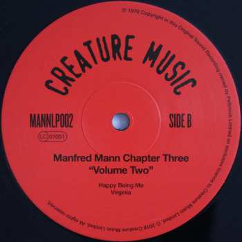 LP Manfred Mann Chapter Three: Volume Two