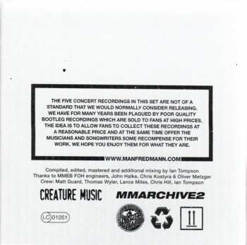 5CD/Box Set Manfred Mann's Earth Band: Bootleg Archives Volumes 6-10