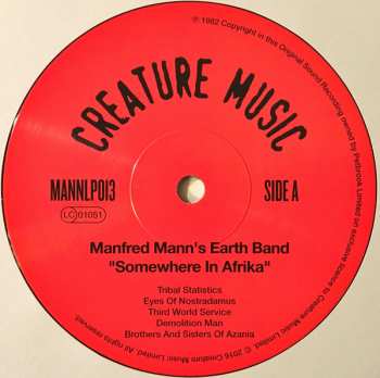 LP Manfred Mann's Earth Band: Somewhere In Afrika