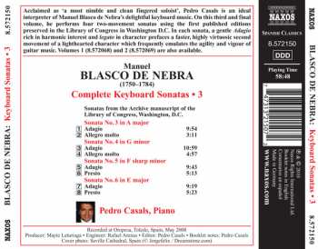 CD Manuel Blasco De Nebra: Complete Keyboard Sonatas • 3