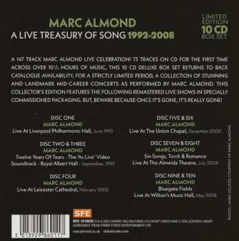 10CD/Box Set Marc Almond: A Live Treasury Of Song (1992-2008) LTD
