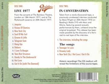 2CD Marc Bolan: Live 1977 + In Conversation
