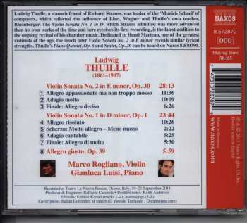 CD Gianluca Luisi: Ludwig Thuille Complete Music for Violin and Piano