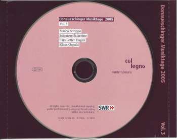 CD Lars Petter Hagen: Donaueschinger Musiktage 2005, Vol. 3