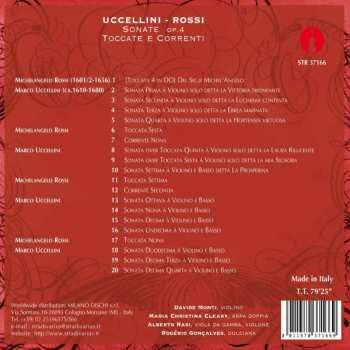 CD Marco Uccellini: Sonate Op. 4, Toccate E Correnti