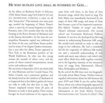 CD Maria Tănase: Malédiction D'Amour