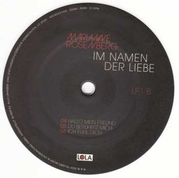 2LP Marianne Rosenberg: Im Namen Der Liebe CLR
