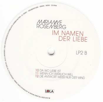 2LP Marianne Rosenberg: Im Namen Der Liebe CLR