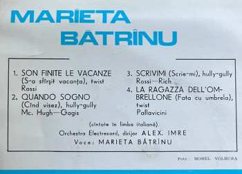 SP Marieta Bătrînu: Son Finite Le Vacanze / Quando Sogno / La Ragazza Dell'Ombrellone