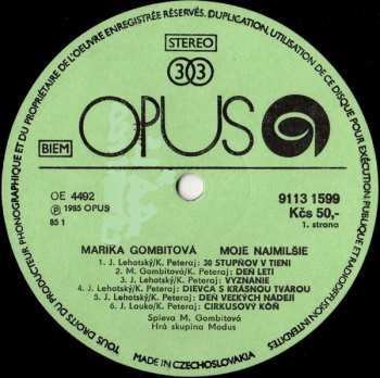 LP Marika Gombitová: Moje Najmilšie