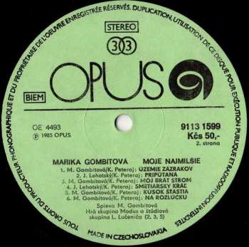 LP Marika Gombitová: Moje Najmilšie