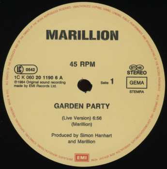 LP Marillion: Garden Party Live