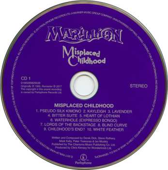 4CD/Blu-ray Marillion: Misplaced Childhood DLX | LTD