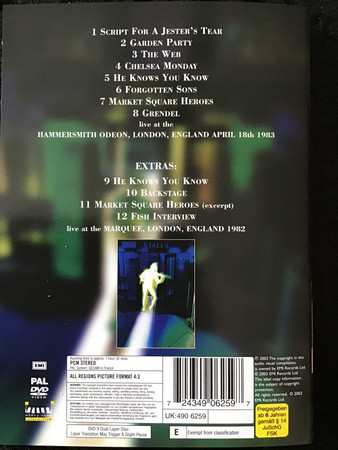 DVD Marillion: Recital Of The Script