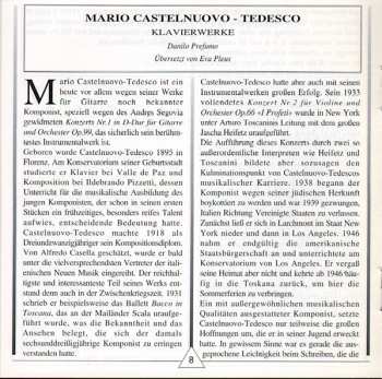 CD Mario Castelnuovo Tedesco: Piano Works