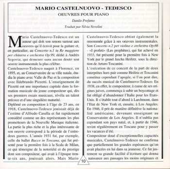 CD Mario Castelnuovo Tedesco: Piano Works