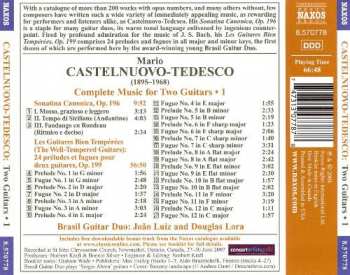 CD Mario Castelnuovo Tedesco: Music For Two Guitars • 2 - The Well-Tempered Guitars • Sonatina Canonica