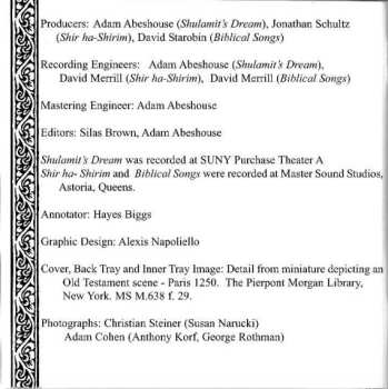 CD Riverside Symphony: Three Cycles On Biblical Texts (Shulamit's Dream / Scenes From Shir Ha-Shirim / Biblical Songs)