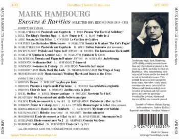 2CD Mark Hambourg: Encores & Rarities: A Selection Of His HMV Recordings From 1910 To 1935