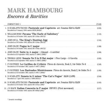 2CD Mark Hambourg: Encores & Rarities: A Selection Of His HMV Recordings From 1910 To 1935