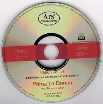 CD Elisabeth Schwarzkopf: Prima La Donna – Operndiven In Ton Und Wort (Legenden Des Gesanges, Vol.13)