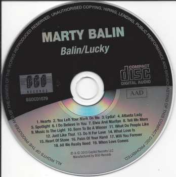 CD Marty Balin: Balin/Lucky