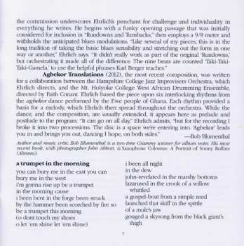 CD Marty Ehrlich Large Ensemble: A Trumpet In The Morning