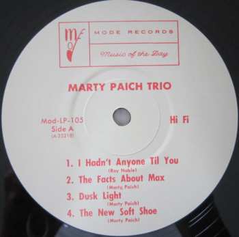 LP Marty Paich Trio: Marty Paich Trio
