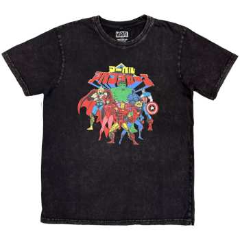 Merch Marvel Comics: Stone Wash Tričko Avengers Japanese