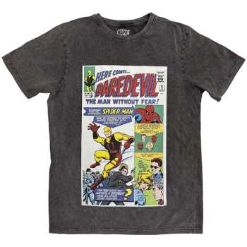 Merch Marvel Comics: Stone Wash Tričko Here Comes Daredevil Comic