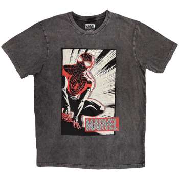 Merch Marvel Comics: Stone Wash Tričko Spider-man Crouch Cartoon