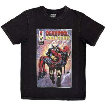 Merch Marvel Comics: Stone Wash Tričko Wolverine Carrying Deadpool