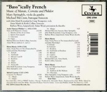 CD Mary Springfels: "Bass"ically French: Music of Marais, Corrette and Philidor