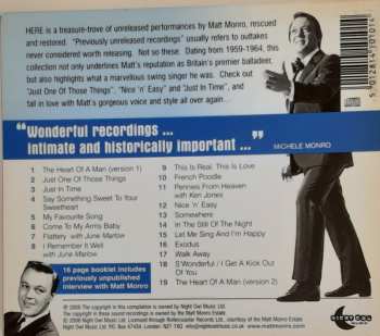 CD Matt Monro: Heart Of The Man - Rare & Previously Unreleased Recordings 1959-64
