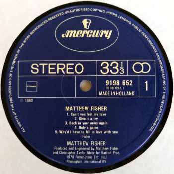 LP Matthew Fisher: Matthew Fisher DLX
