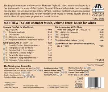 CD Matthew Taylor: Chamber Music Volume Three: Music For Winds