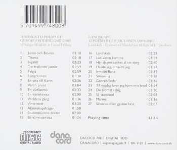 CD Matti Borg: 15 Songs To Poems By Gustaf Fröding; Landscape - 12 Poems By J.P. Jacobsen